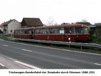 m21 - Triebwagen Sonderfahrt der Ilmebahn durch Eilensen -1986